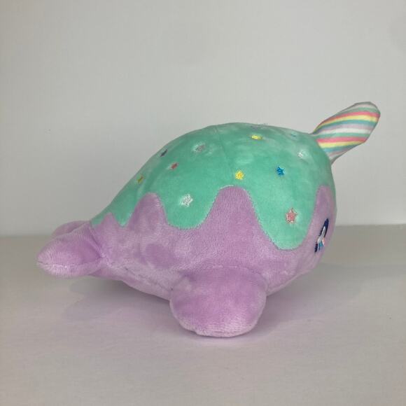 Tasty Peach Studios Pastel Lollipop NOMWHAL 8” Narwhal Whale Plush 2021 Stuffed - Picture 4 of 8